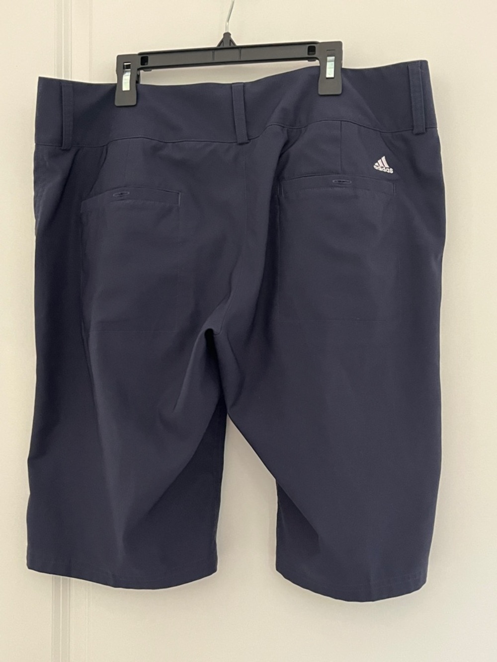 adidas Women’s Dark Blue Flat Front Bermuda Climalite Golf Shorts - Picture 3 of 5